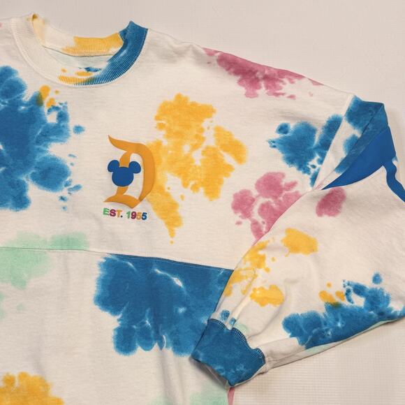Disneyland Resort Spirit Jersey Shirt Womens XS Pastel Tie Dye Long Sleeve - Picture 5 of 12